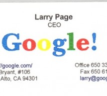 Larry Page’s First Business Card Larry Page’s First Business Card