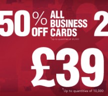 25% off flyers and half price business cards in July!