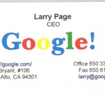 Larry Page’s First Business Card
