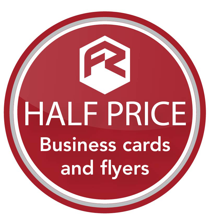 HALF PRICE FLYERS AND BUSINESS CARDS